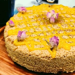 Ogaili Cake with Cardamom and Saffron, Keto Diet